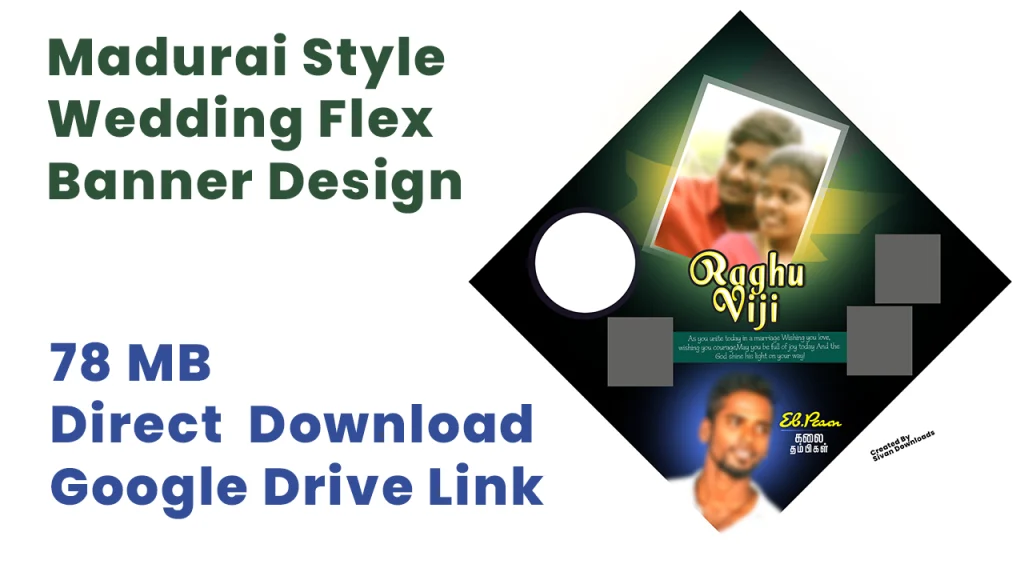 Madurai Style Wedding Flex Banner Design Psd File Free Download Version 1 by Sivan downloads